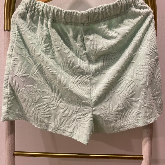 7 For All Mankind 2 Piece Terry Cloth Top XS , Short M Mint Set - Picture 5 of 10